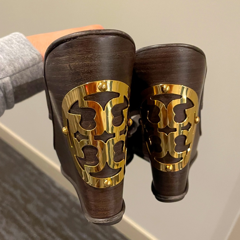 Tory Burch brown wedge sandal